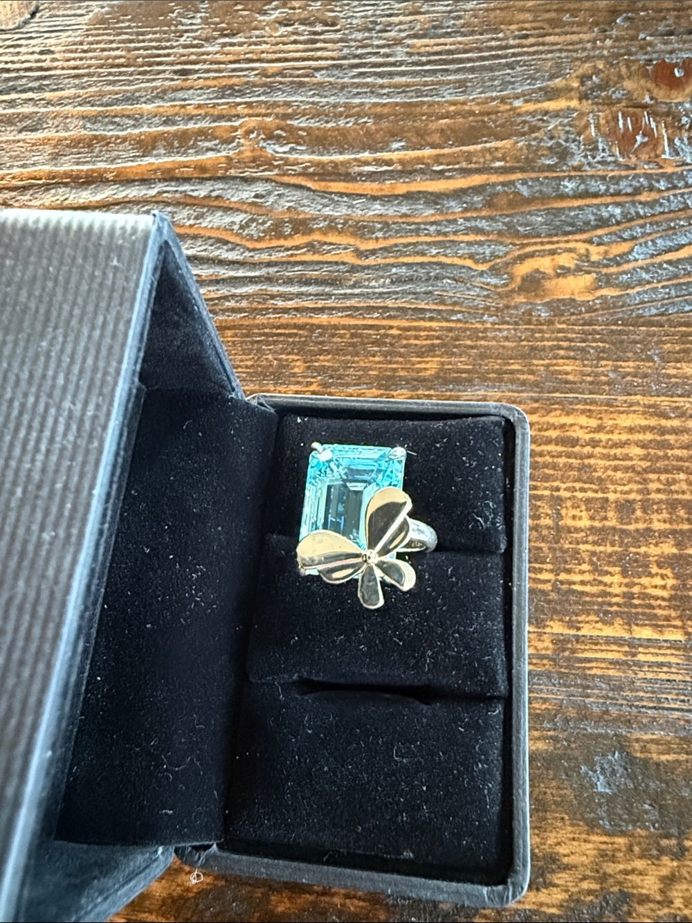 Tiffany & Co. Blue Topaz Love Bug Ring - Picture 2 of 3